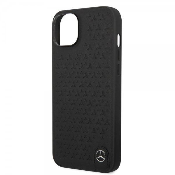 Mercedes Benz iPhone 14 Deksel Star Pattern Svart