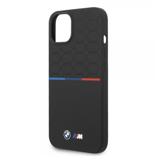 BMW iPhone 14 Deksel Tricolor Line & Logo Svart
