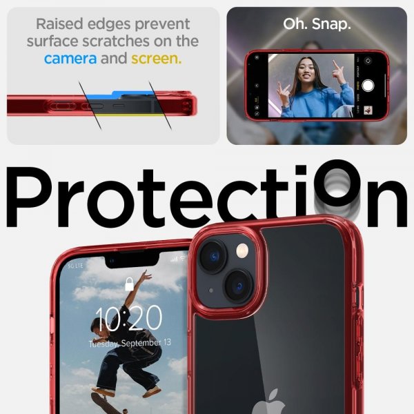 Spigen iPhone 14 Deksel Ultra Hybrid Red Crystal