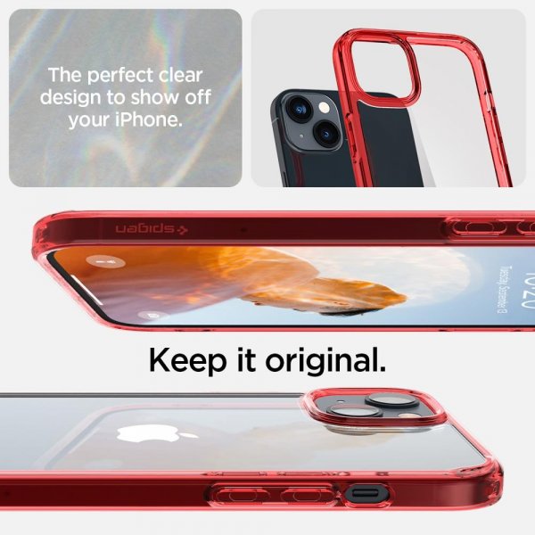 Spigen iPhone 14 Deksel Ultra Hybrid Red Crystal