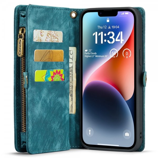 CaseMe iPhone 15 Etui 008 Series Avtakbart Deksel Petrol