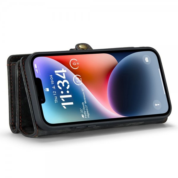 CaseMe iPhone 15 Etui 008 Series Avtakbart Deksel Svart