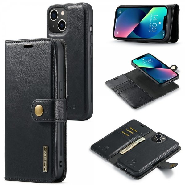 Dg.Ming iPhone 15 Etui Avtagbart Deksel Svart