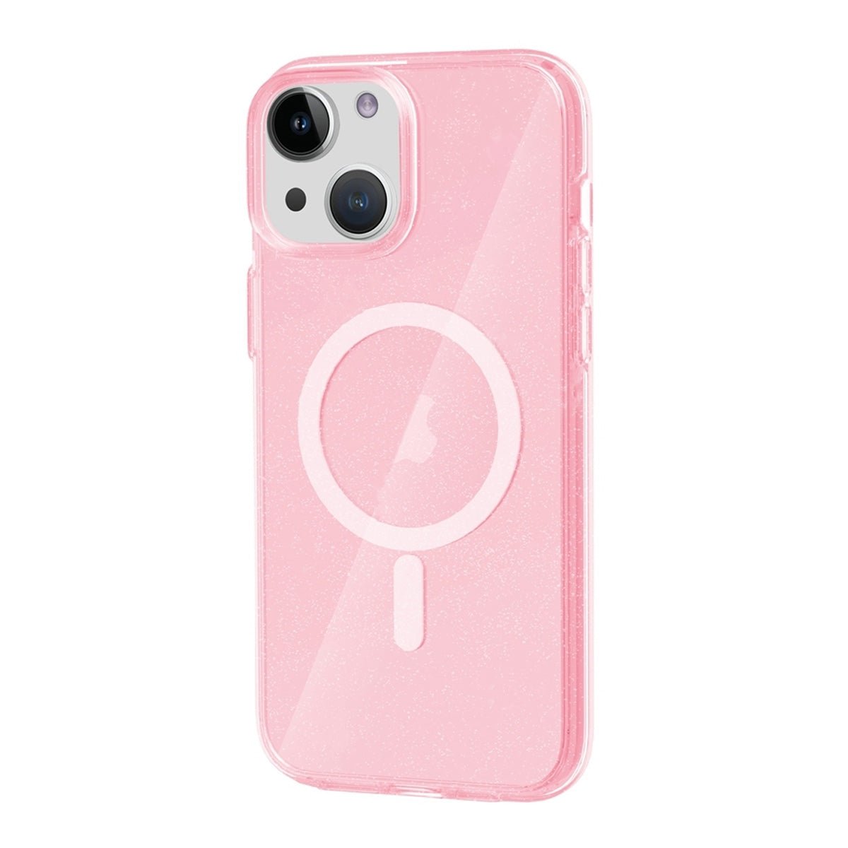 iPhone 15 Deksel med glitter MagSafe Rosa
