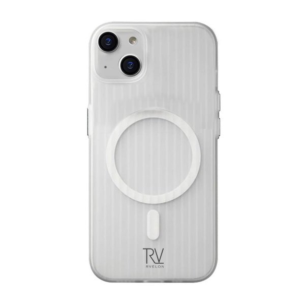 Rvelon iPhone 15 Deksel Korrugerte MagSafe Hvit