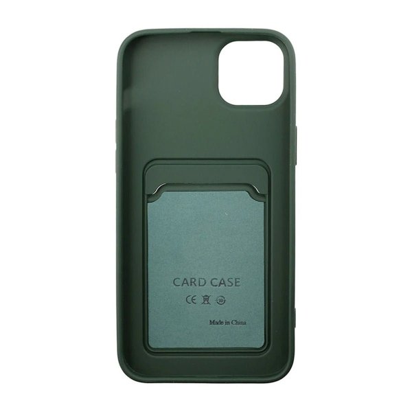iPhone 15 Deksel Kortholder Grønn
