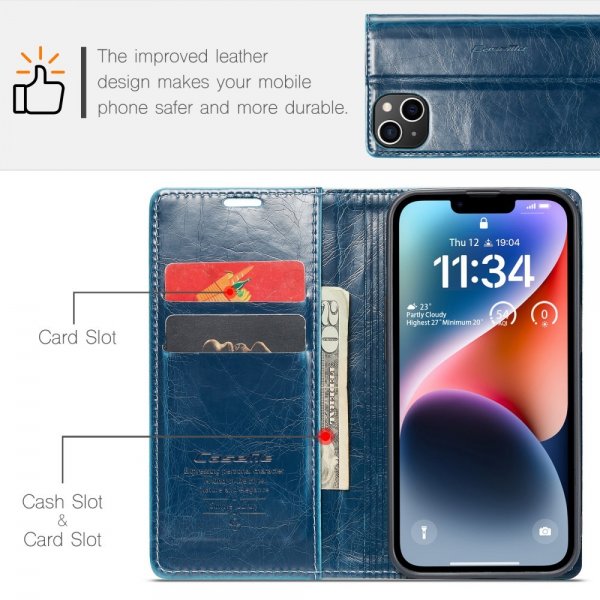 CaseMe iPhone 15 Plus Etui 003 Series Petrol