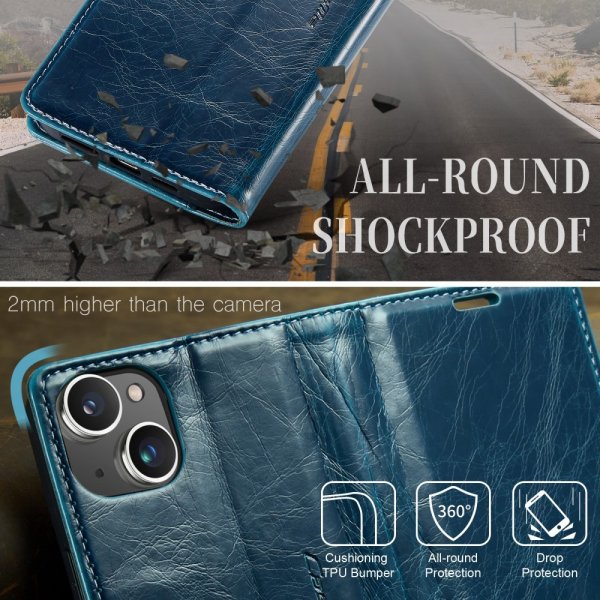 CaseMe iPhone 15 Plus Etui 003 Series Petrol