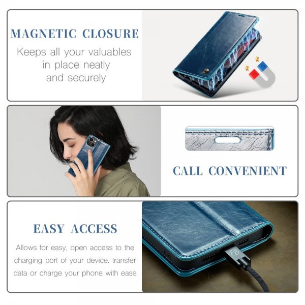 CaseMe iPhone 15 Plus Etui 003 Series Petrol