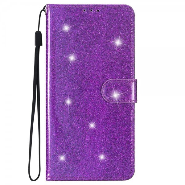 iPhone 15 Plus Etui Glitter Lilla
