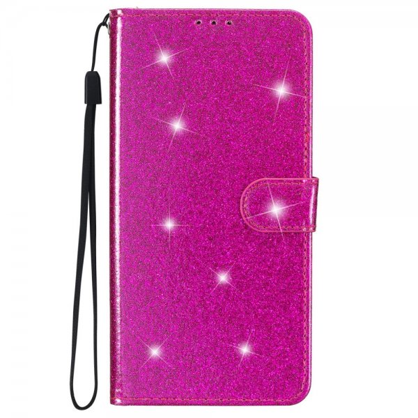 iPhone 15 Plus Etui Glitter Magenta