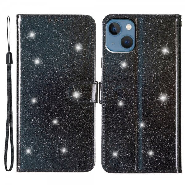 iPhone 15 Plus Etui Glitter Svart