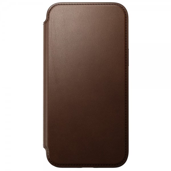 Nomad iPhone 15 Plus Etui Modern Leather Folio Brun