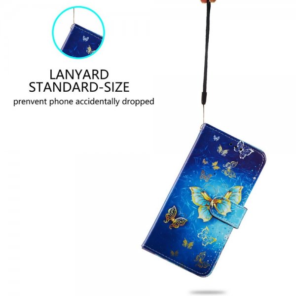 iPhone 15 Plus Etui Motiv Gylden Sommerfugl