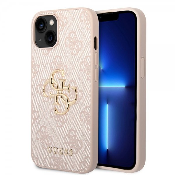 Guess iPhone 15 Plus Deksel 4G Logo Rosa