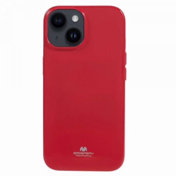 Mercury iPhone 15 Plus Deksel Jelly Glitter Magenta