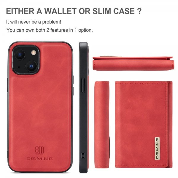 Dg.Ming iPhone 15 Plus Deksel M1 Series Avtakbart Kortholder Rød