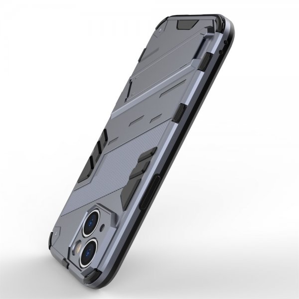 iPhone 15 Plus Deksel med Stativ Mørkeblå