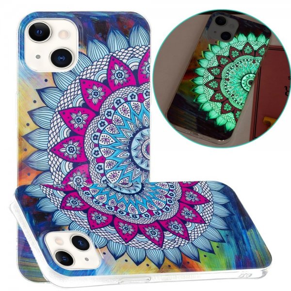 iPhone 15 Plus Deksel Motiv Blå Mandala
