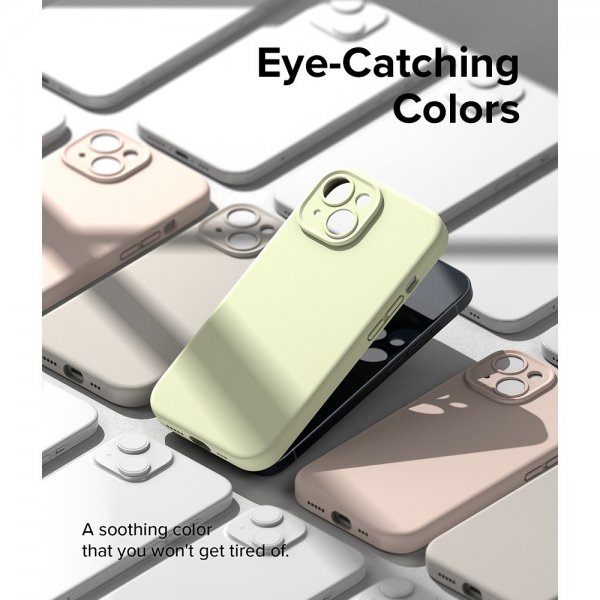 Ringke iPhone 15 Plus Deksel Silicone Magnetic Sunny Lime