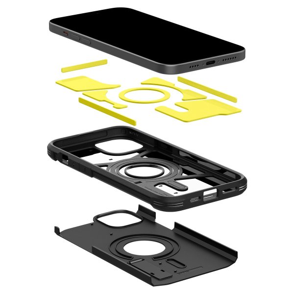 Spigen iPhone 15 Plus Deksel Tough Armor MagFit Svart