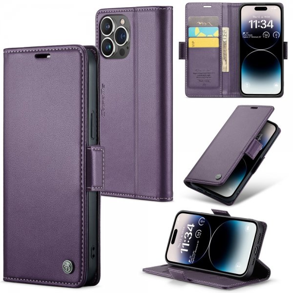 CaseMe iPhone 15 Pro Etui 023 Series Lilla