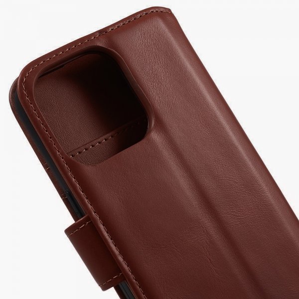 Nordic Covers iPhone 15 Pro Etui Essential Leather Maple Brown
