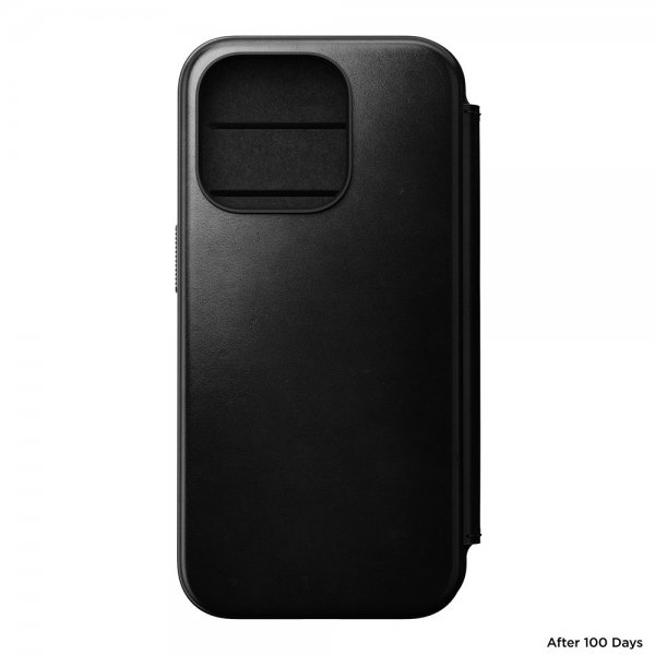 Nomad iPhone 15 Pro Etui Modern Leather Folio Horween Svart