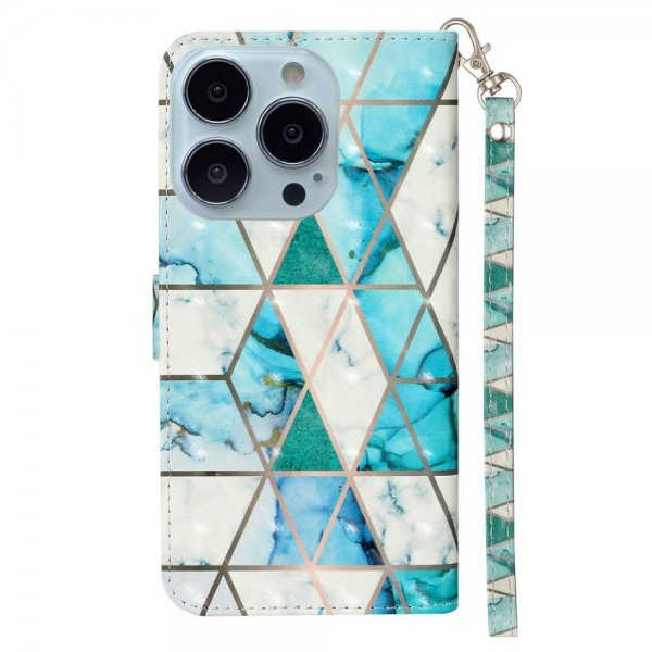iPhone 15 Pro Etui Motiv Grønn Marmor