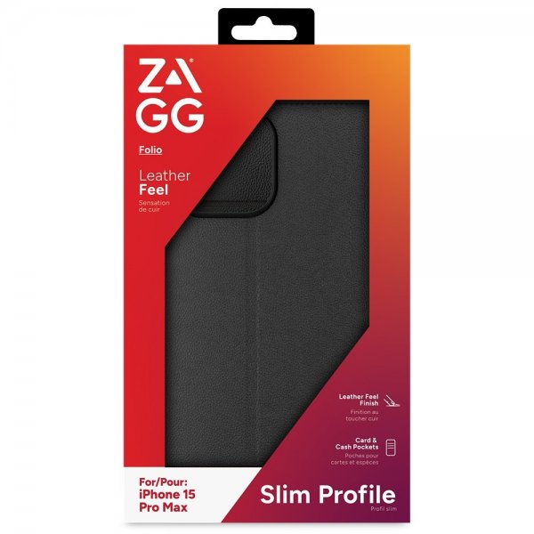 Zagg iPhone 15 Pro Max Etui Folio Svart