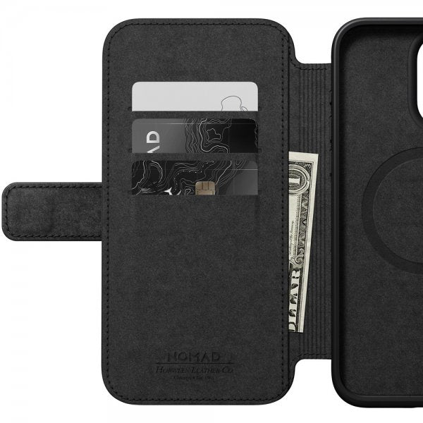 Nomad iPhone 15 Pro Max Etui Modern Leather Folio Horween Svart