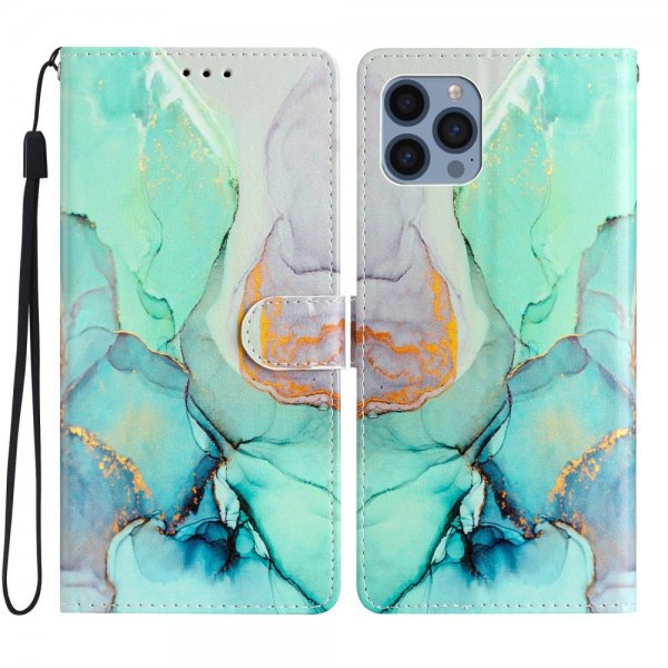 iPhone 15 Pro Max Etui Motiv Grønn Marmor