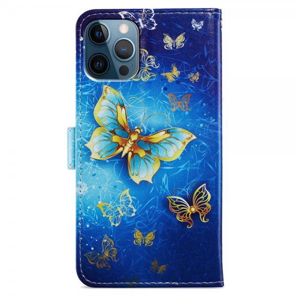 iPhone 15 Pro Max Etui Motiv Gylden Sommerfugl