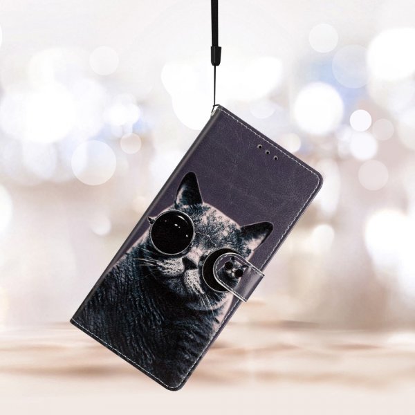 iPhone 15 Pro Max Etui Motiv Katt med Solbriller