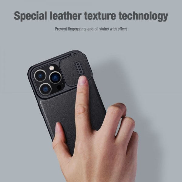 Nillkin iPhone 15 Pro Max Etui Qin Pro Series Blå