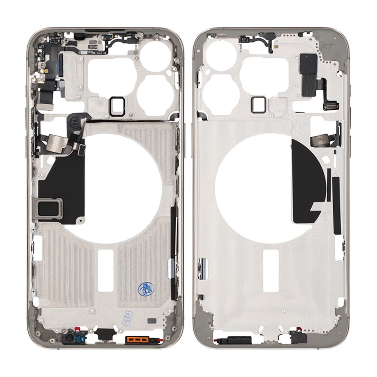 iPhone 15 Pro Max mellomramme med smådeler OEM – Naturlig titan