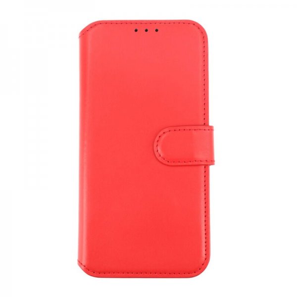 Rvelon iPhone 15 Pro Max Etui Ekte Skinn Rød