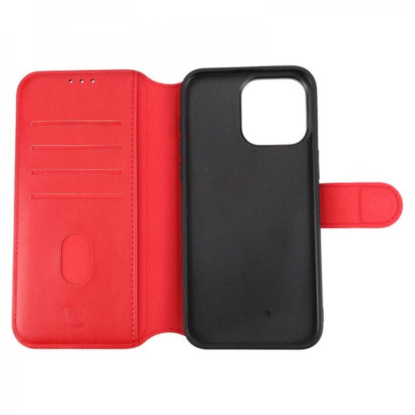 Rvelon iPhone 15 Pro Max Etui 4 Kortlomme MagSafe Rød