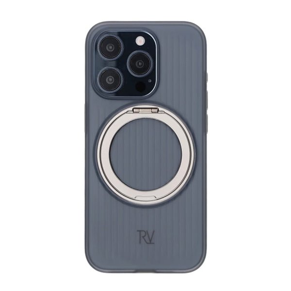 Rvelon iPhone 15 Pro Max Deksel Roterbart Stativ Grå