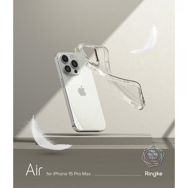 Ringke iPhone 15 Pro Max Deksel Air Glitter Clear