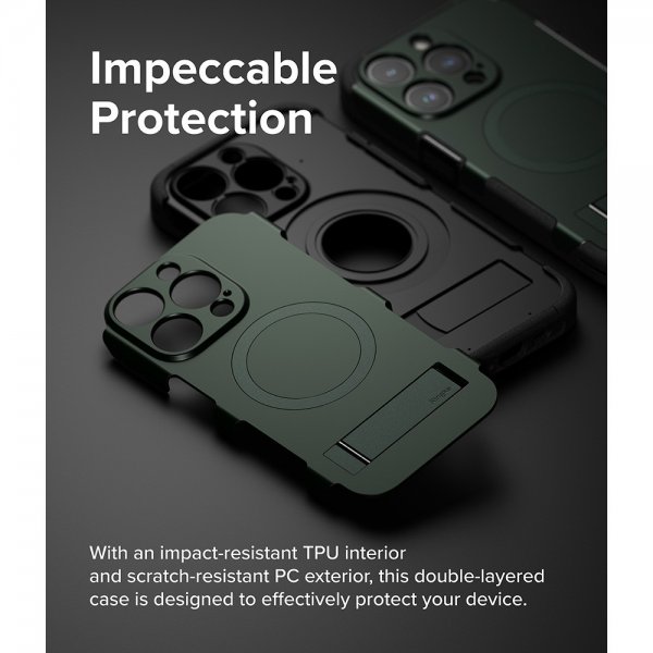 Ringke iPhone 15 Pro Max Deksel Alles MagSafe Dark Green