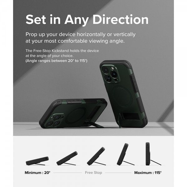 Ringke iPhone 15 Pro Max Deksel Alles MagSafe Dark Green