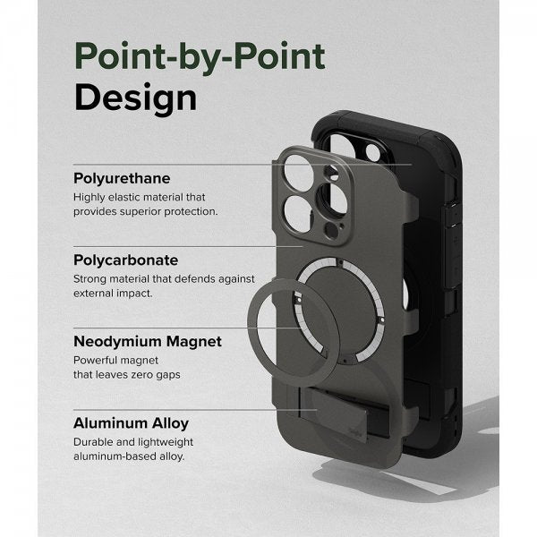Ringke iPhone 15 Pro Max Deksel Alles MagSafe Gun Metal