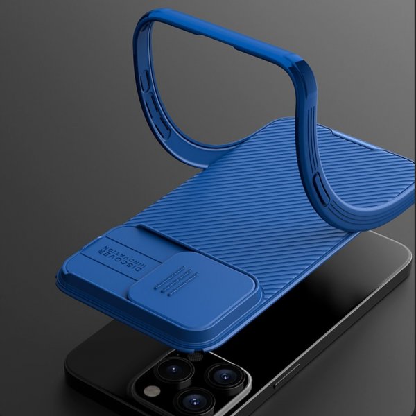 Nillkin iPhone 15 Pro Max Deksel CamShield MagSafe Blå