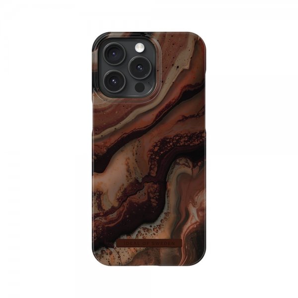 Ideal of Sweden iPhone 15 Pro Max Deksel Fashion Case MagSafe Dark Amber Marble
