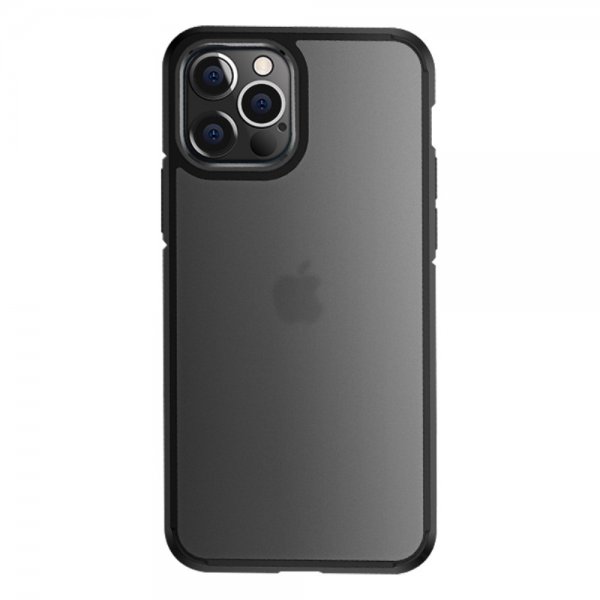 X-Level iPhone 15 Pro Max Deksel Frostet Transparent Svart