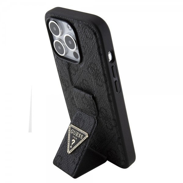 Guess iPhone 15 Pro Max Deksel Grip Stand Function Svart