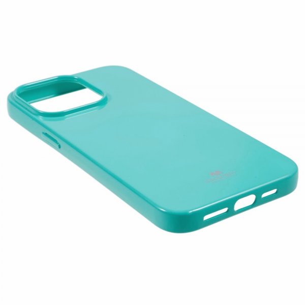 Mercury iPhone 15 Pro Max Deksel Jelly Glitter Cyan
