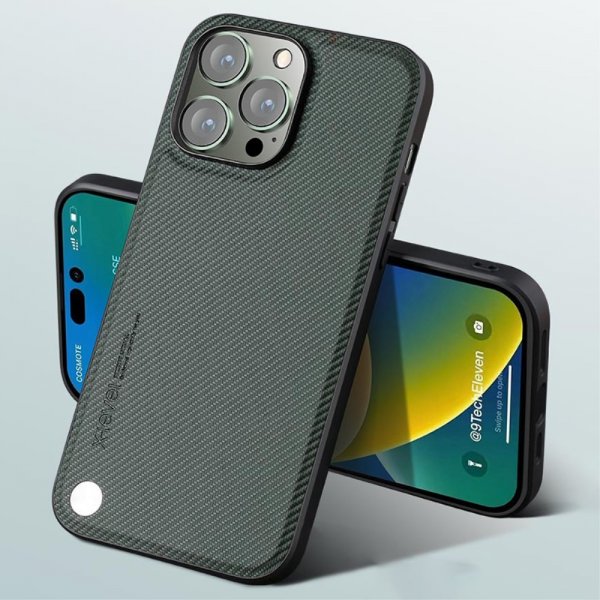 X-Level iPhone 15 Pro Max Deksel Kevlar II Series Grønn