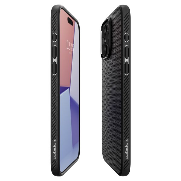 Spigen iPhone 15 Pro Max Deksel Liquid Air Matte Black